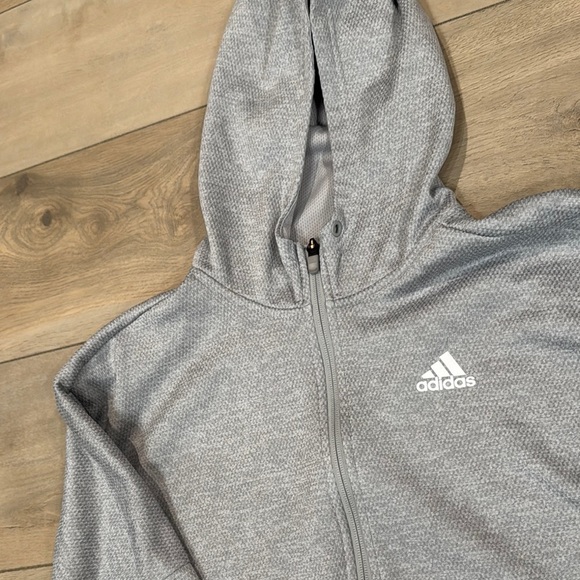 Adidas Gray Zip Up Jacket with Hood - Picture 2 of 5